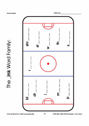 The _ink Word Family Worksheets Grades 1-3