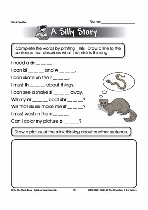 The _ink Word Family Worksheets Grades 1-3