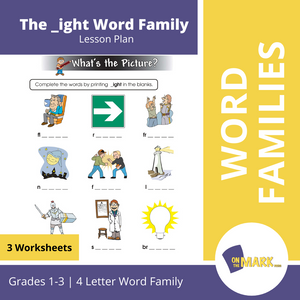 The _ight Word Family Worksheets Grades 1-3