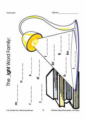 The _ight Word Family Worksheets Grades 1-3