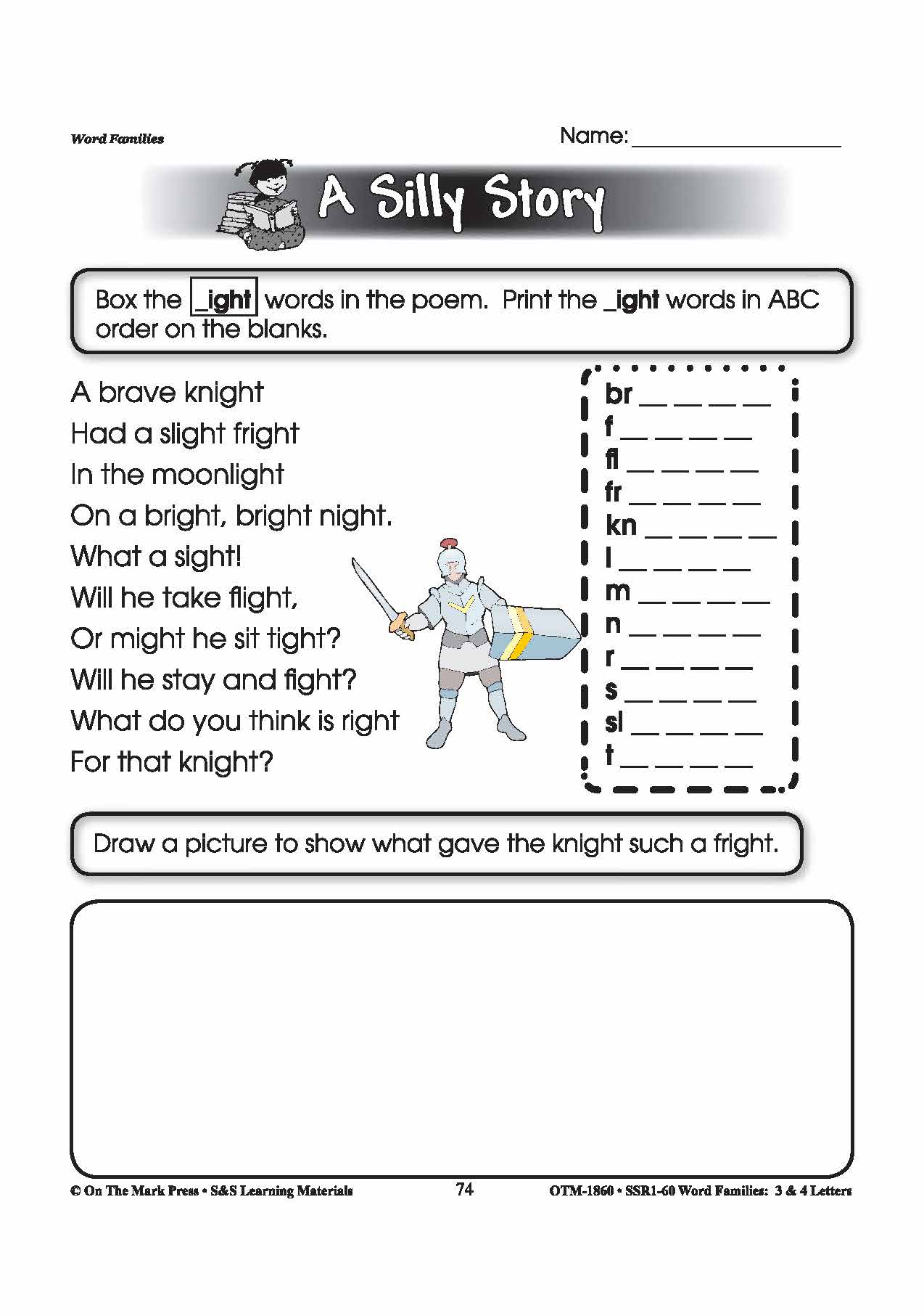 The _ight Word Family Worksheets Grades 1-3