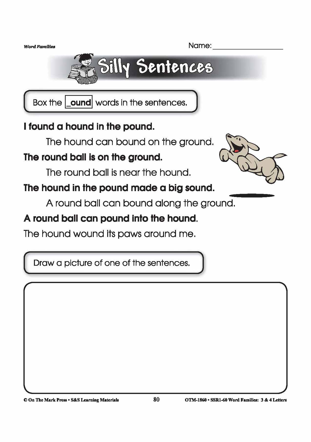 The _ound Word Family Worksheets Grades 1-3