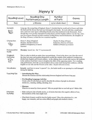 Henry V Readers' Theater Gr. 2-4