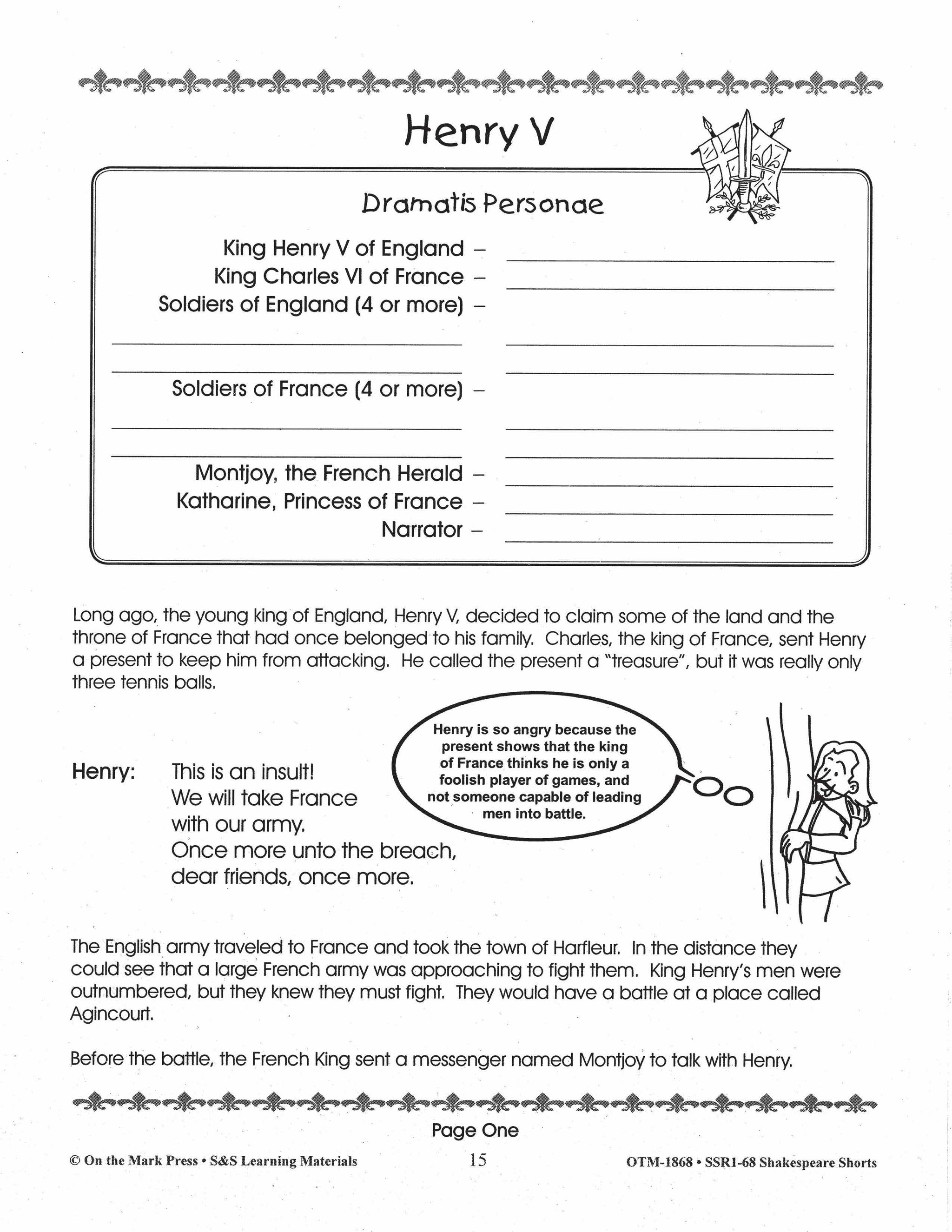 Henry V Readers' Theater Gr. 2-4