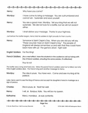 Henry V Readers' Theater Gr. 2-4