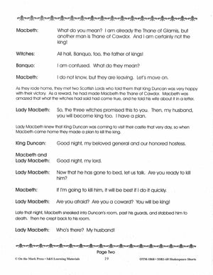 Macbeth Readers' Theater Script Grades 2-4