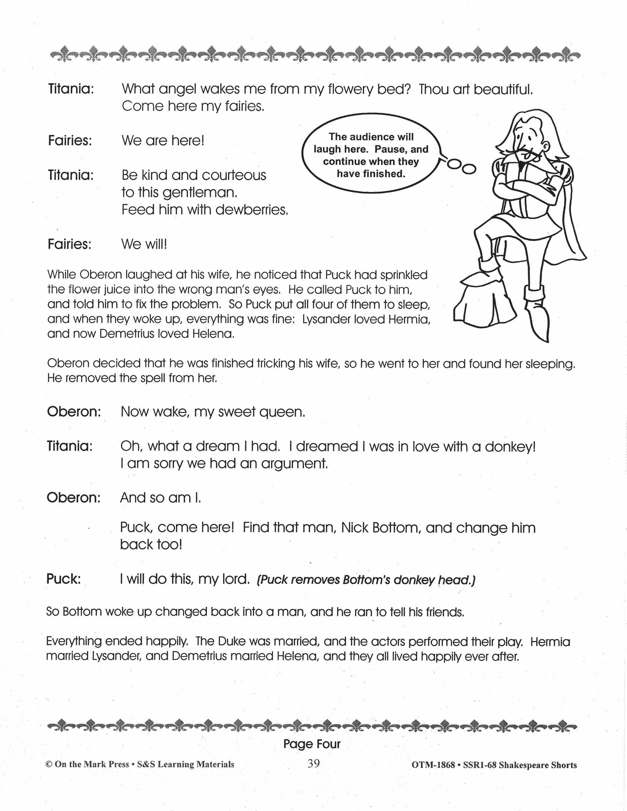 A Midsummer Night's Dream Readers' Theater Gr. 2-4