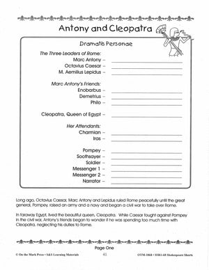 Antony and Cleopatra Readers' Theater Gr. 2-4