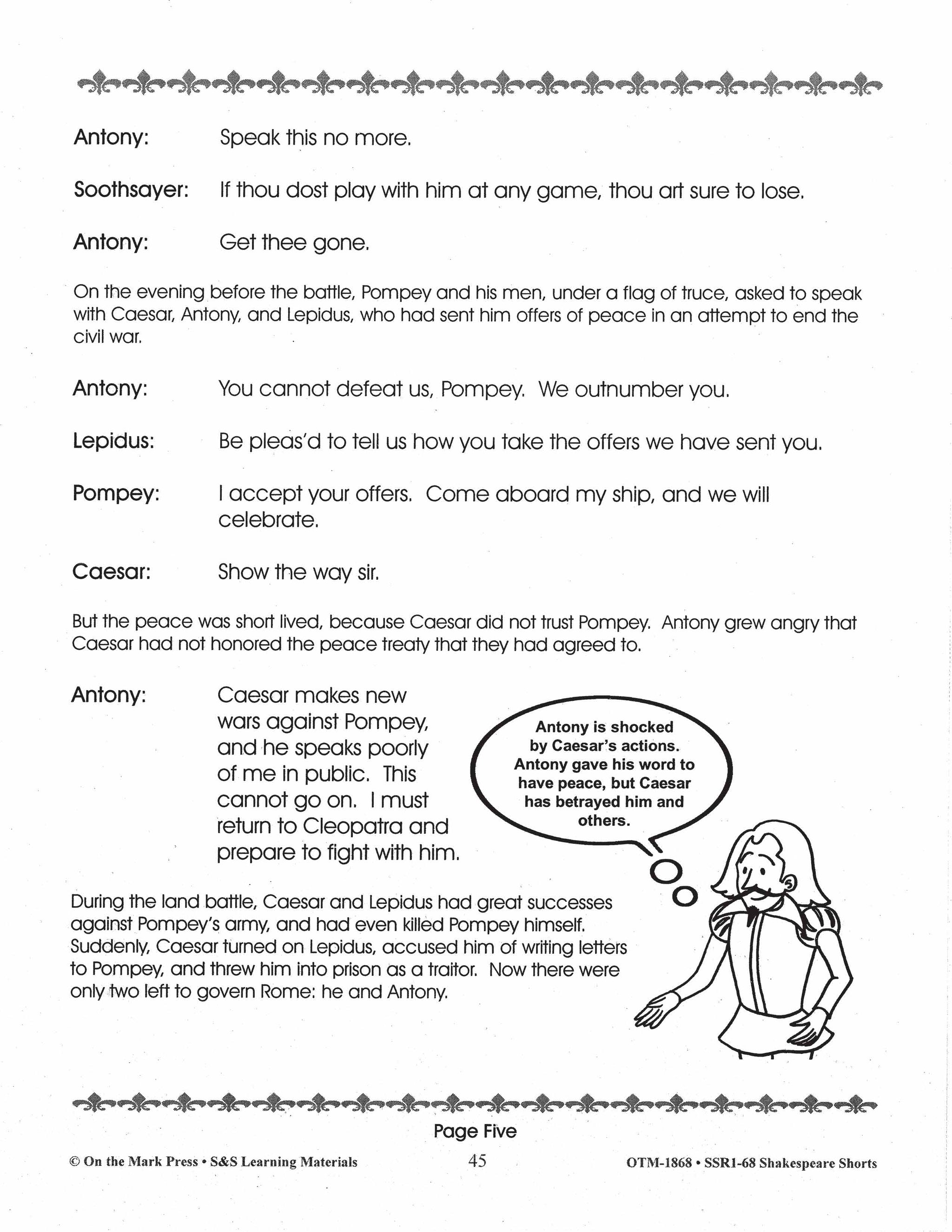 Antony and Cleopatra Readers' Theater Gr. 2-4