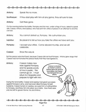 Antony and Cleopatra Readers' Theater Gr. 2-4