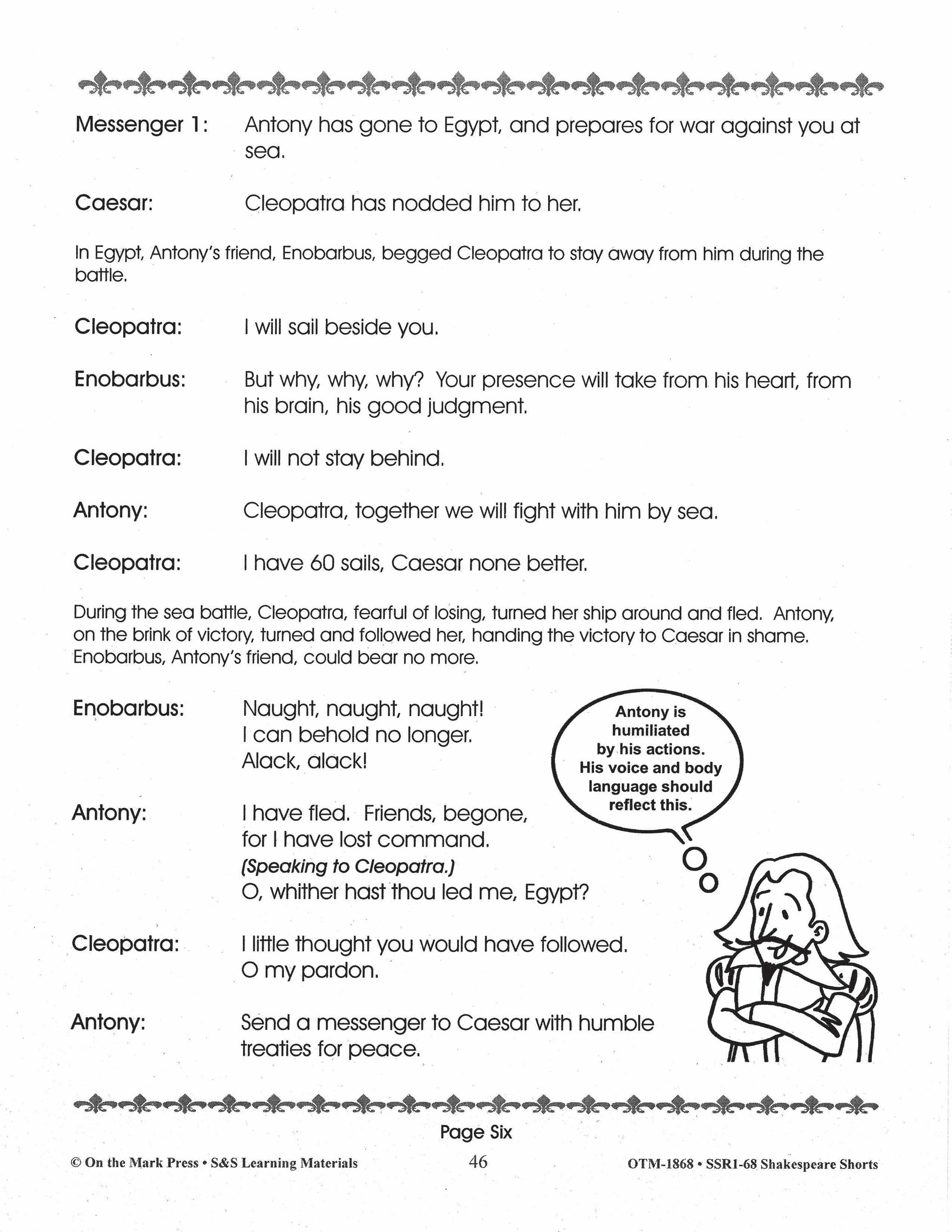 Antony and Cleopatra Readers' Theater Gr. 2-4