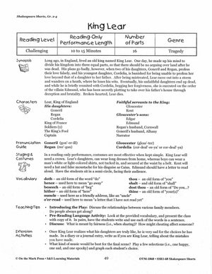 King Lear Readers' Theater Gr. 2-4