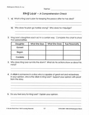 King Lear Readers' Theater Gr. 2-4