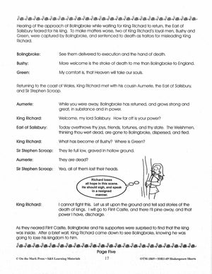 Richard II - Shakespeare Play - A Readers' Theater Script & Activities Gr. 4-6
