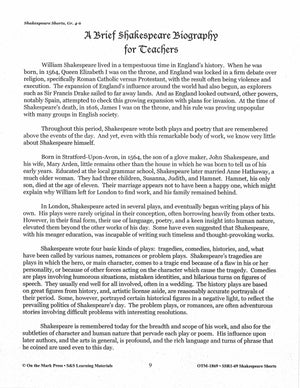 Richard III - Shakespeare Play - A Readers' Theater Script & Activities Gr. 4-6