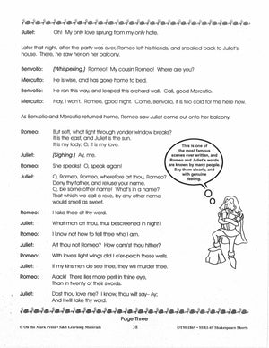 Romeo and Juliet - Shakespeare Play - A Readers' Theater Script & Activities Gr. 4-6