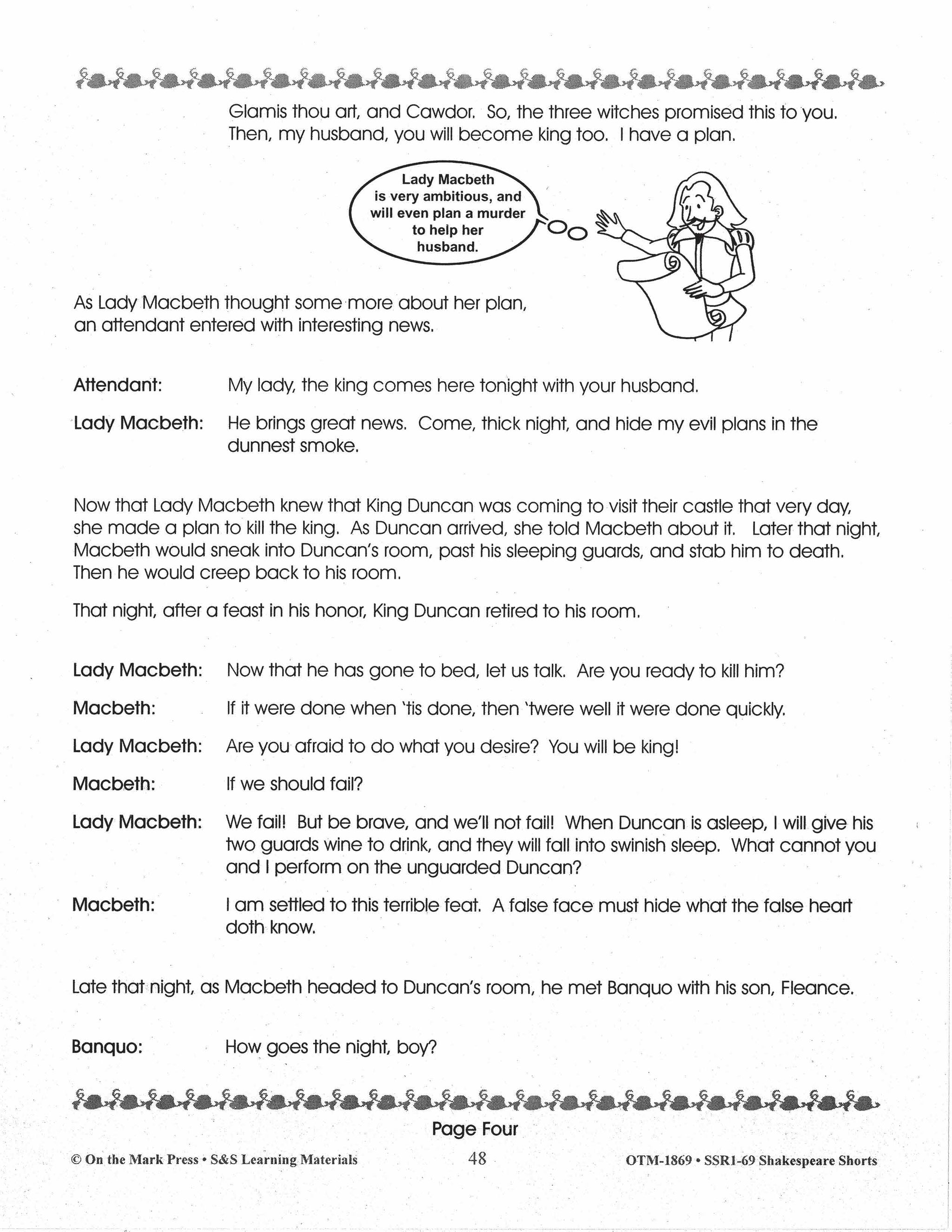 Macbeth - Shakespeare Play - A Readers' Theater Script & Activities Gr. 4-6