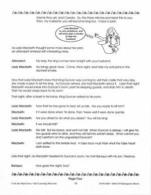 Macbeth - Shakespeare Play - A Readers' Theater Script & Activities Gr. 4-6
