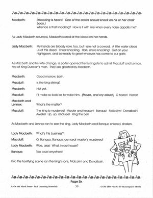 Macbeth - Shakespeare Play - A Readers' Theater Script & Activities Gr. 4-6