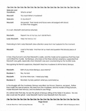 Macbeth - Shakespeare Play - A Readers' Theater Script & Activities Gr. 4-6