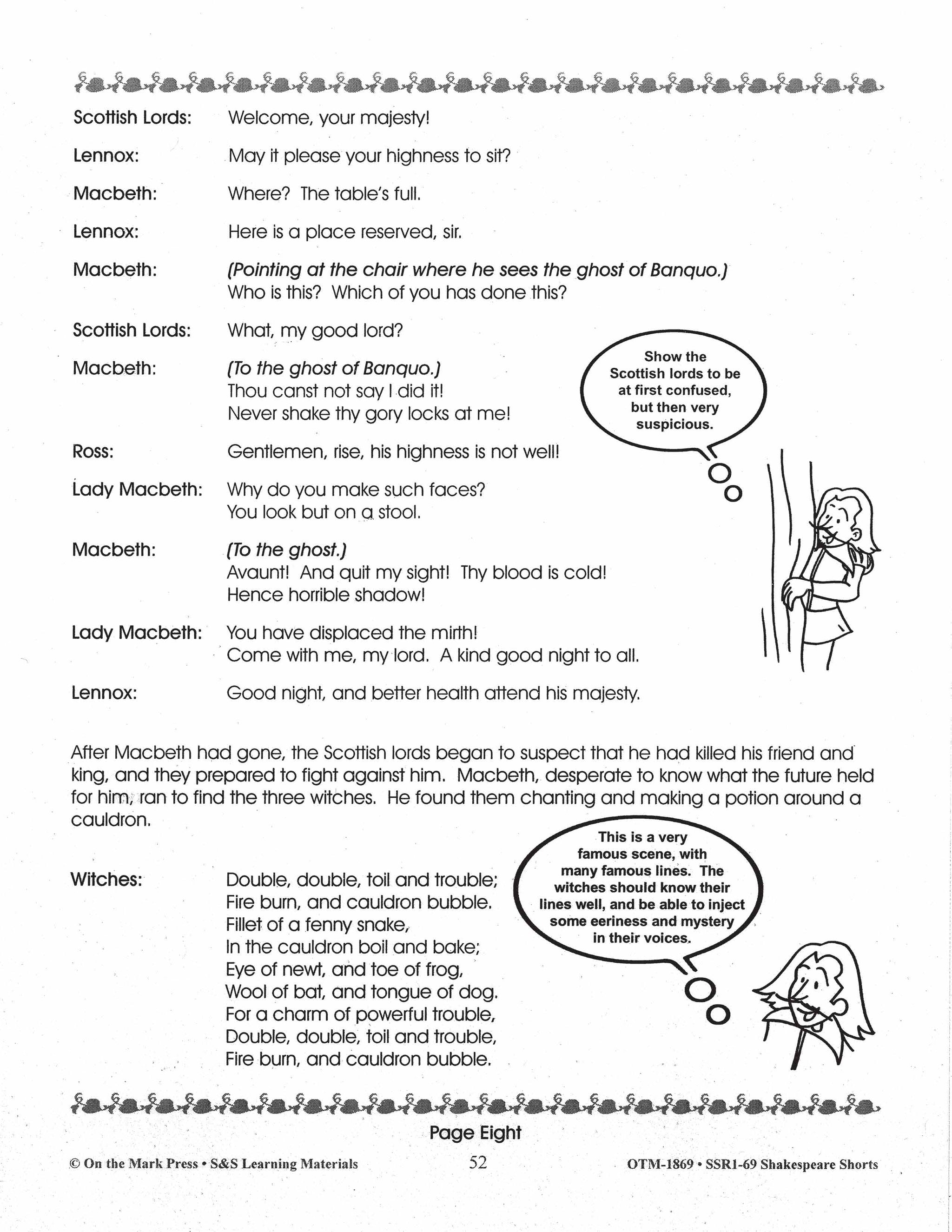 Macbeth - Shakespeare Play - A Readers' Theater Script & Activities Gr. 4-6