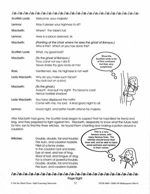 Macbeth - Shakespeare Play - A Readers' Theater Script & Activities Gr. 4-6