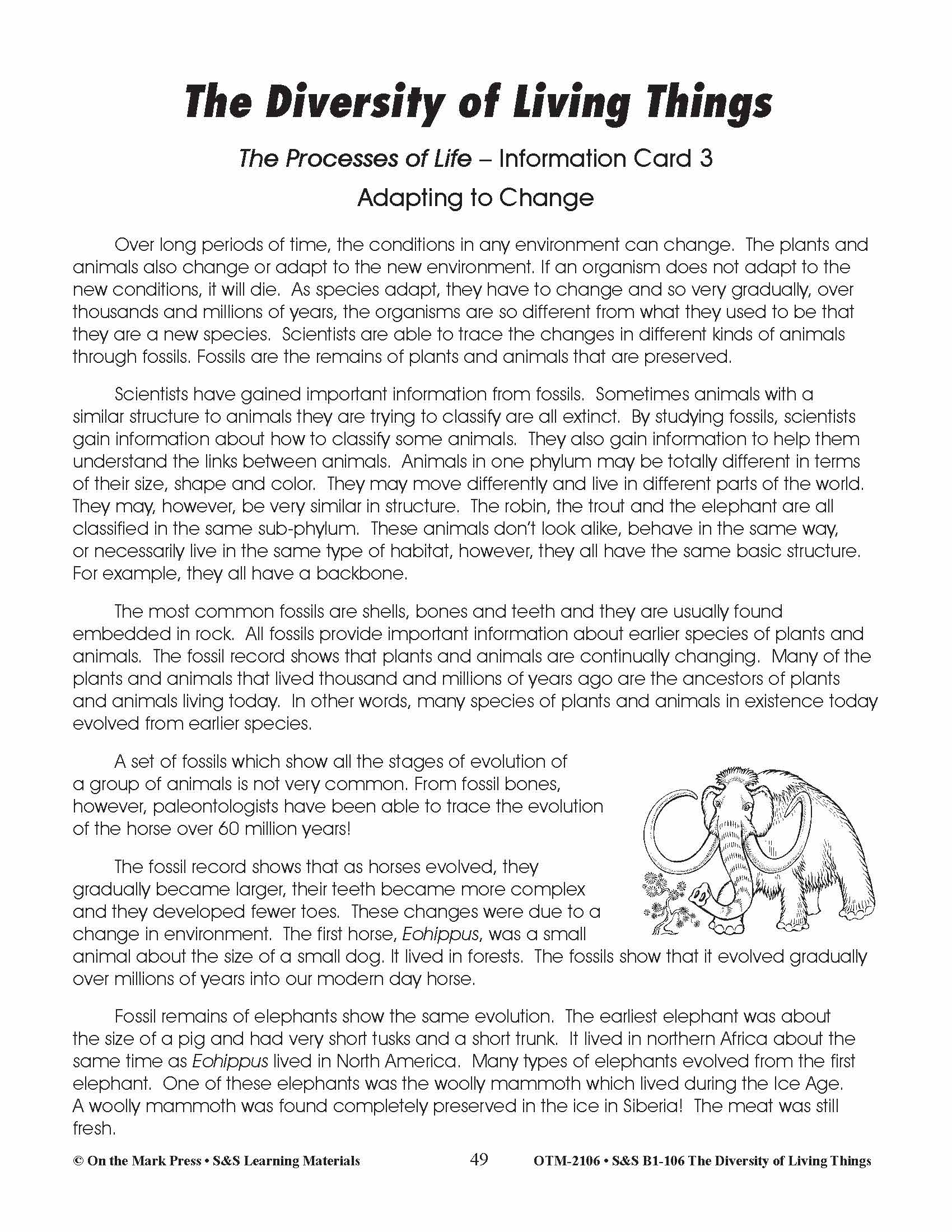 Adapting to Change Lesson Plan Grades 4-6