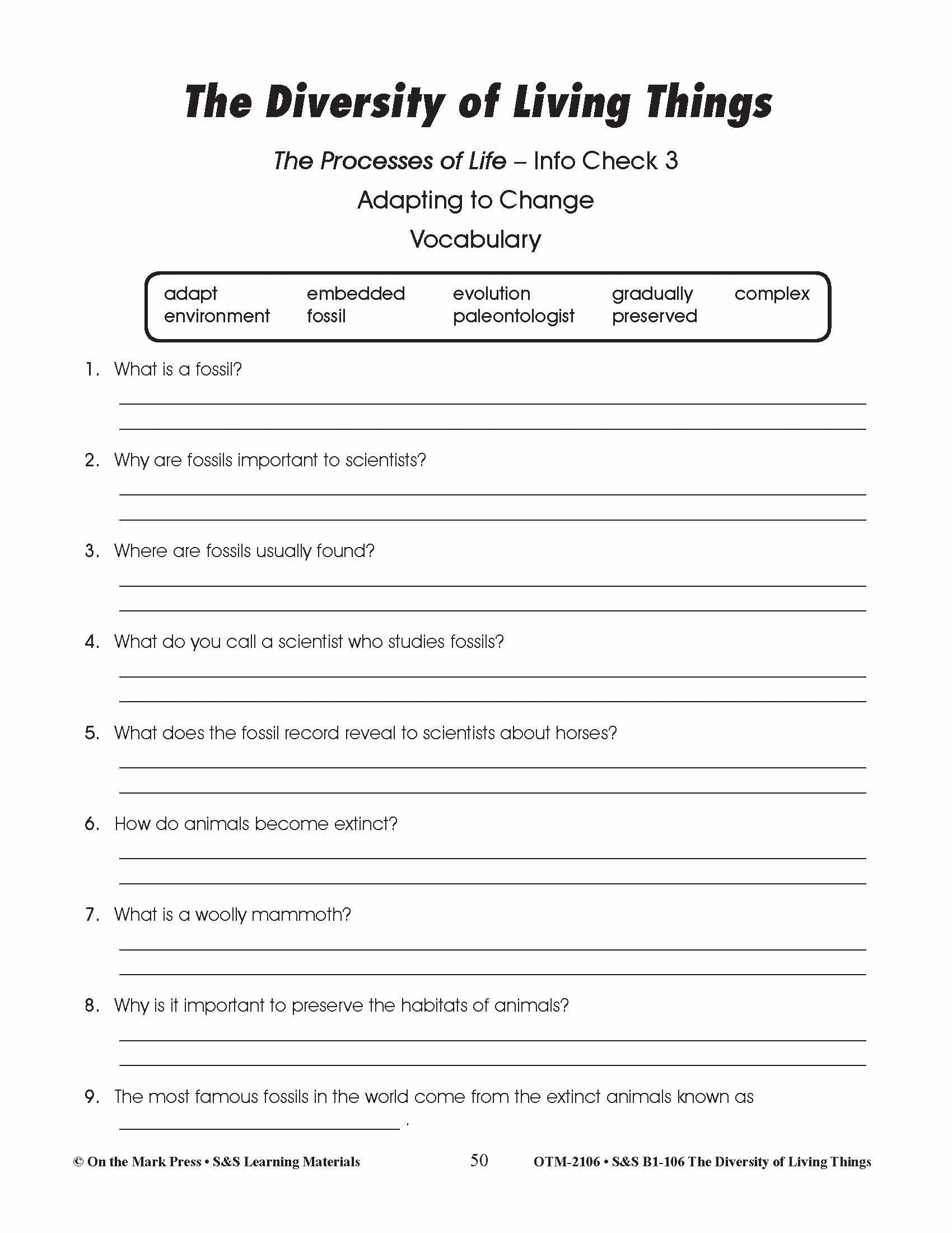 Adapting to Change Lesson Plan Grades 4-6