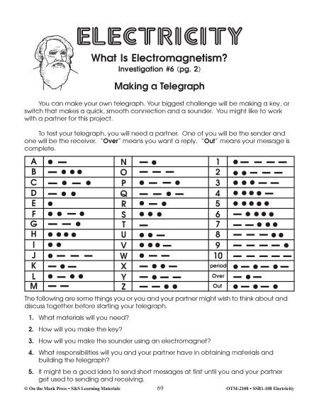 Making A Telegraph Lesson & Activity Grades 4-6