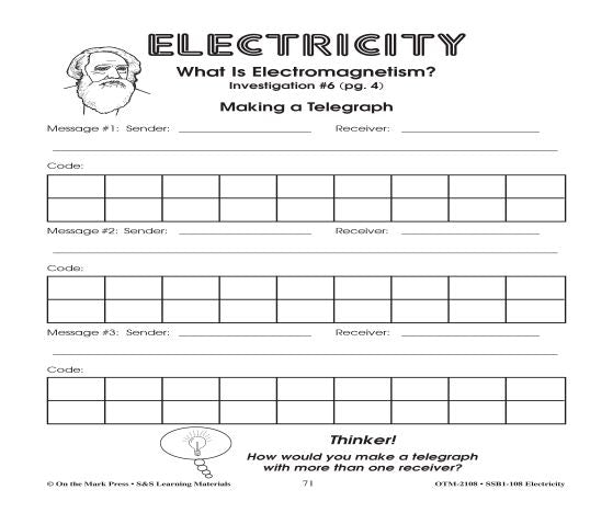 Making A Telegraph Lesson & Activity Grades 4-6