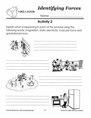 Identifying Force & Motion Activities  Lesson Plan Grades 1-3