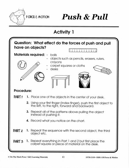 Push and Pull Activities Grades 1-3