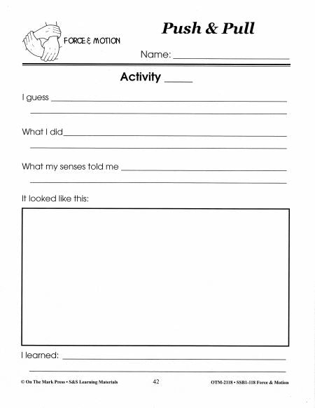 Push and Pull Activities Grades 1-3