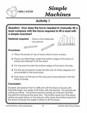 Simple Machines Activities Grades 1-3