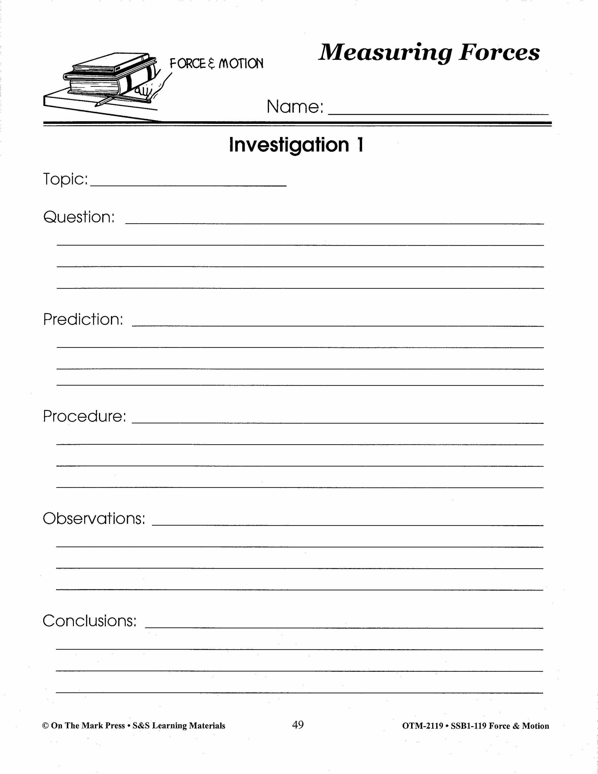 Measuring Forces Activity Grades 4-6 Lesson Plan