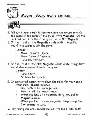 Magnet Board Game Lesson Plan Grades 1-3