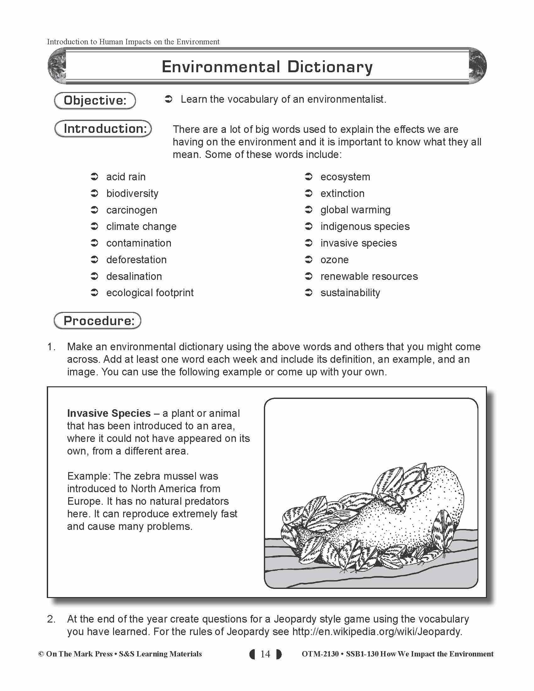 Environmental Dictionary Gr. 5-8 (eLesson Plan)
