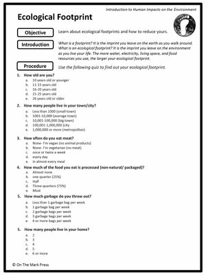 Ecological Footprint Lesson Gr. 5-8