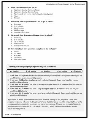 Ecological Footprint Lesson Gr. 5-8