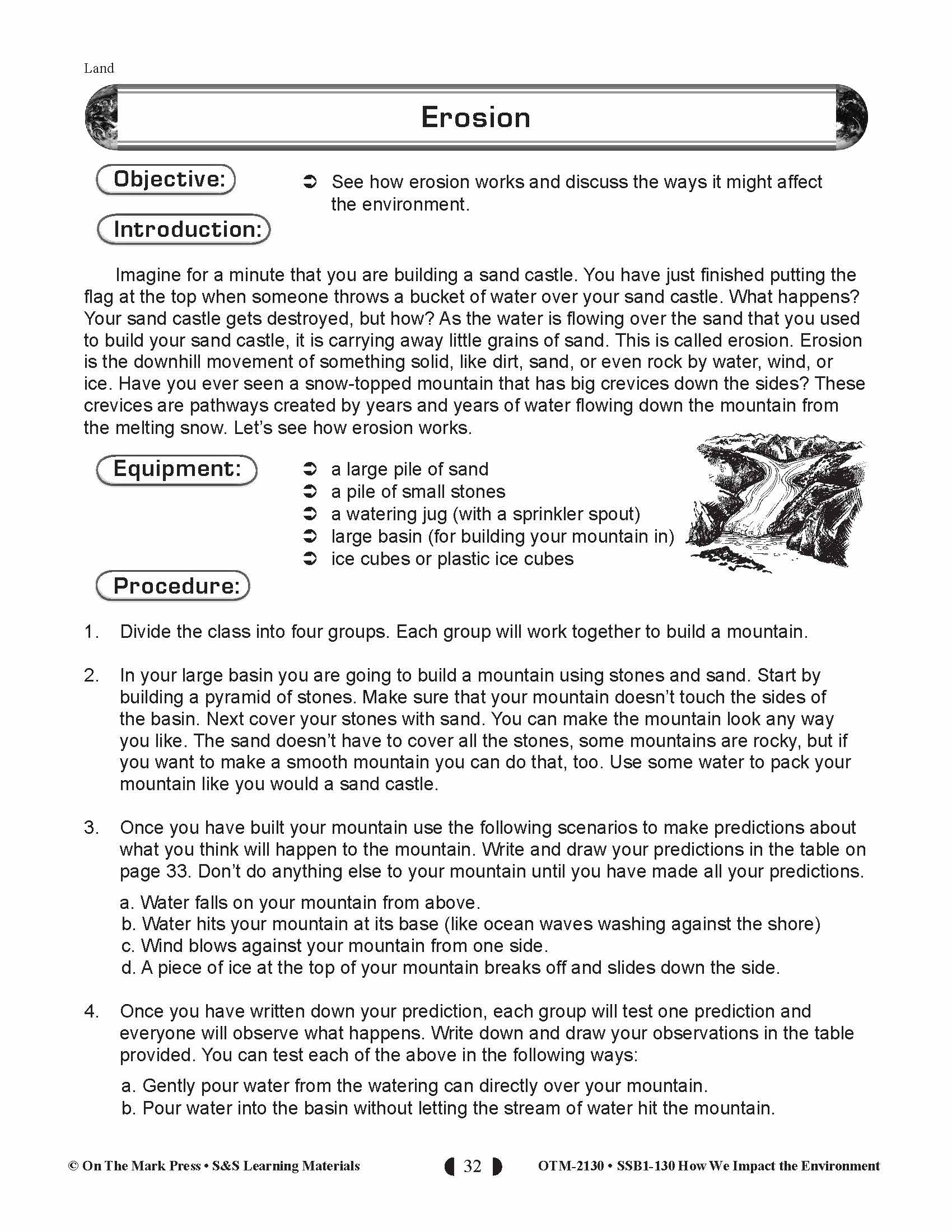 Erosion Lesson Plan (environment) Grades 5-8