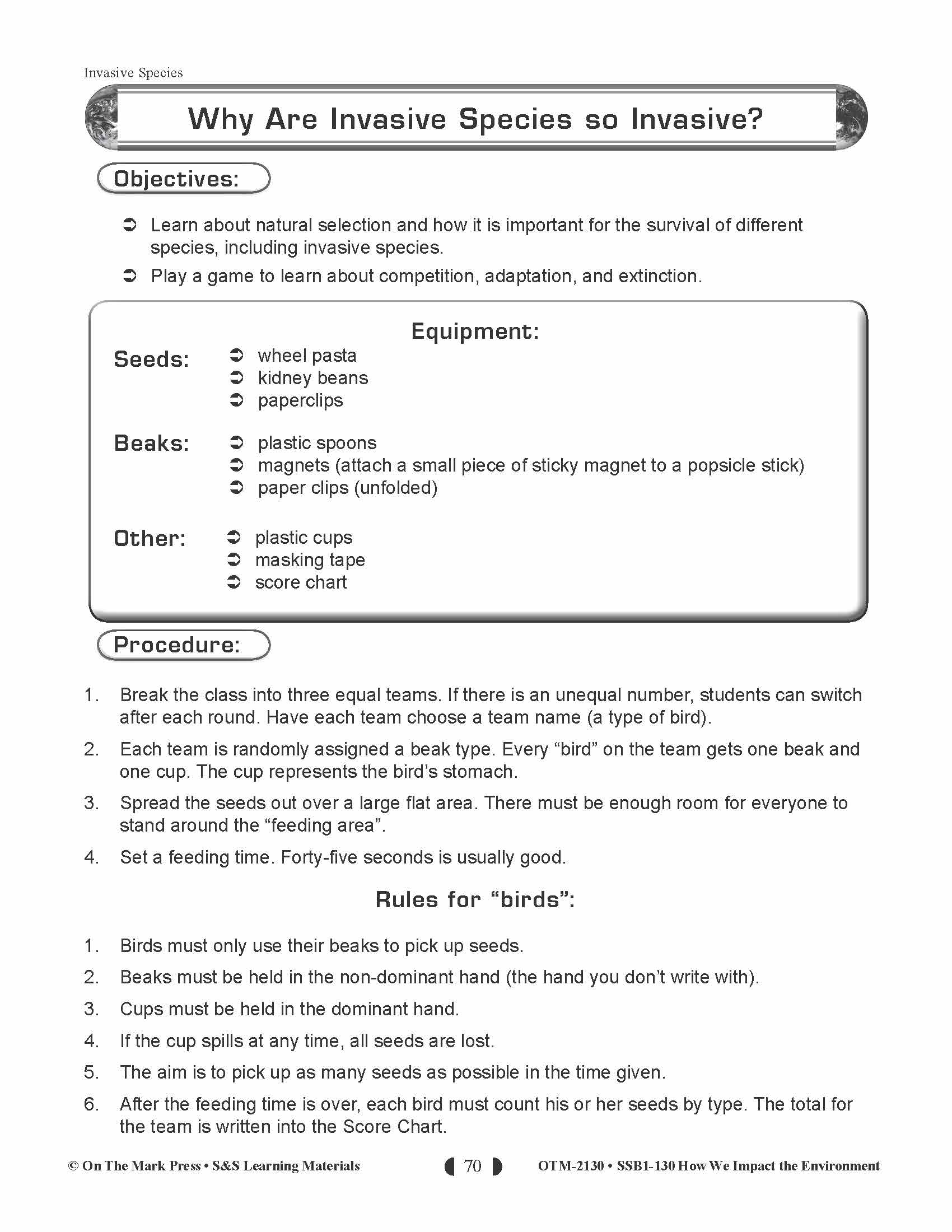 Why Are Invasive Species so Invasive? Lesson Gr. 5-8