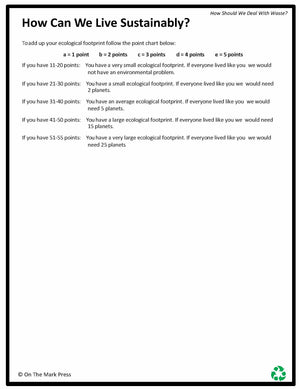 How Can We Live Sustainably? Lesson Gr. 5-8