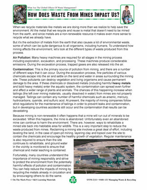 How Does Waste from Mines Impact Us? Lesson Grades 5-8