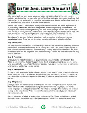 Can Your School Achieve Zero Waste? Lesson Grades 5-8