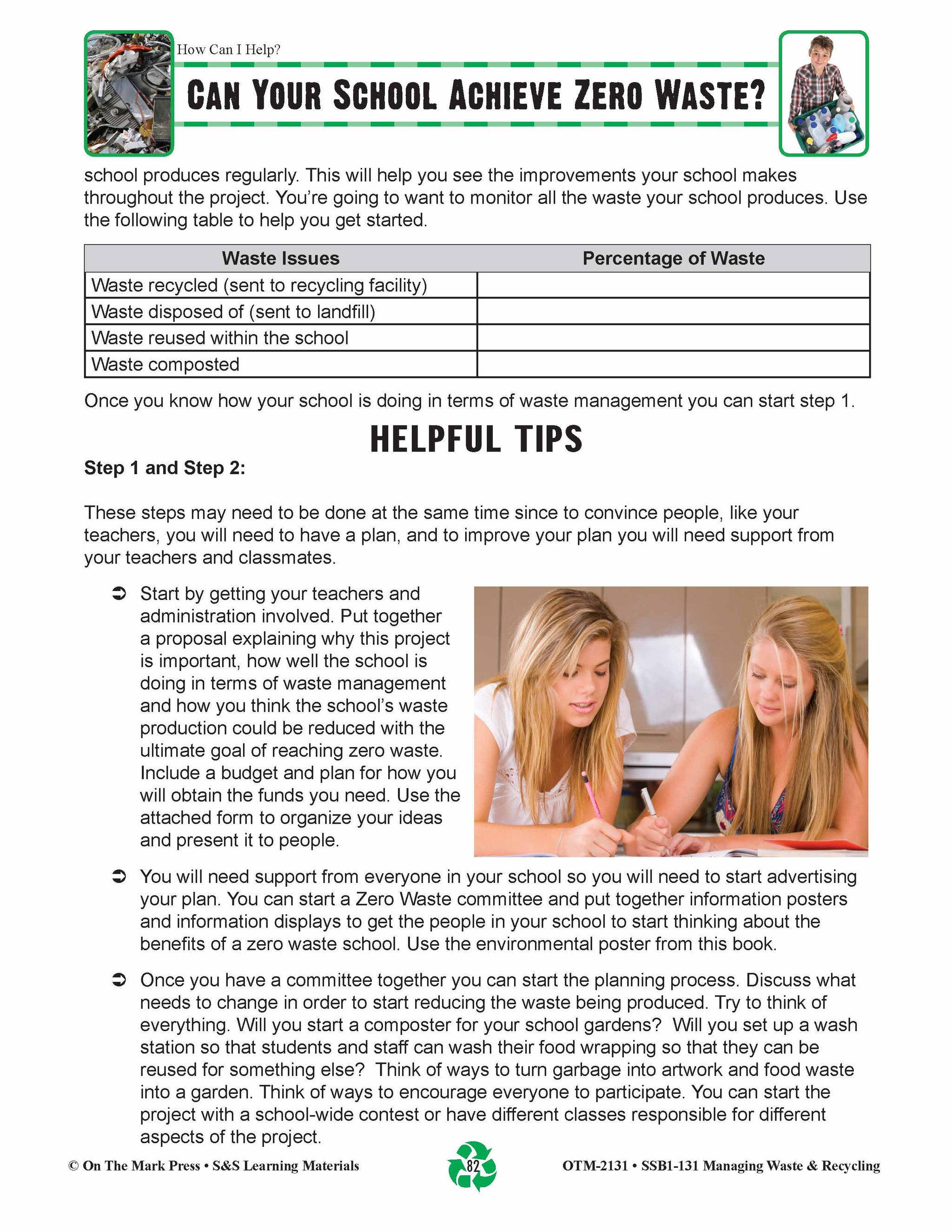 Can Your School Achieve Zero Waste? Lesson Grades 5-8