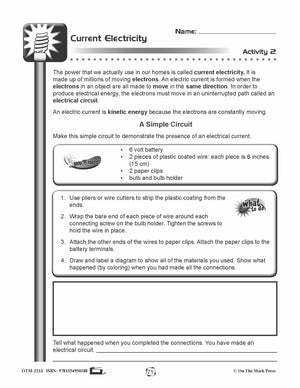 An Electrical Current Experiment Grades 4-6