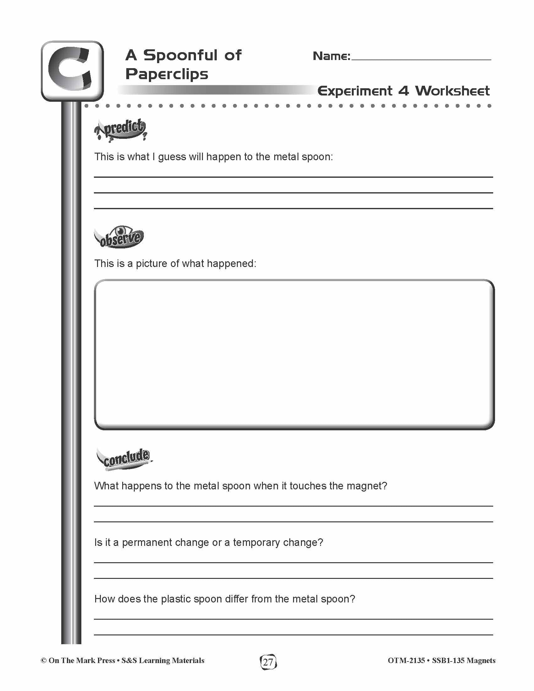 Temporary and Permanent Magnets Lesson Plan Grades 4-6