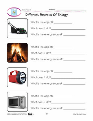 Sources of Energy Lesson Plan Grade 1