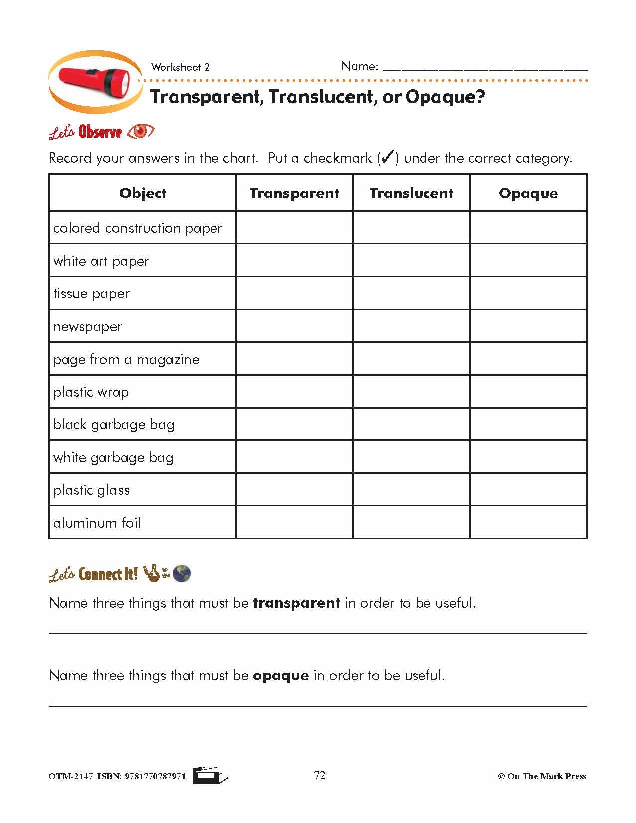 Casting Shadows Lesson Plan Grade 4