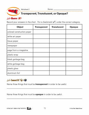 Casting Shadows Lesson Plan Grade 4